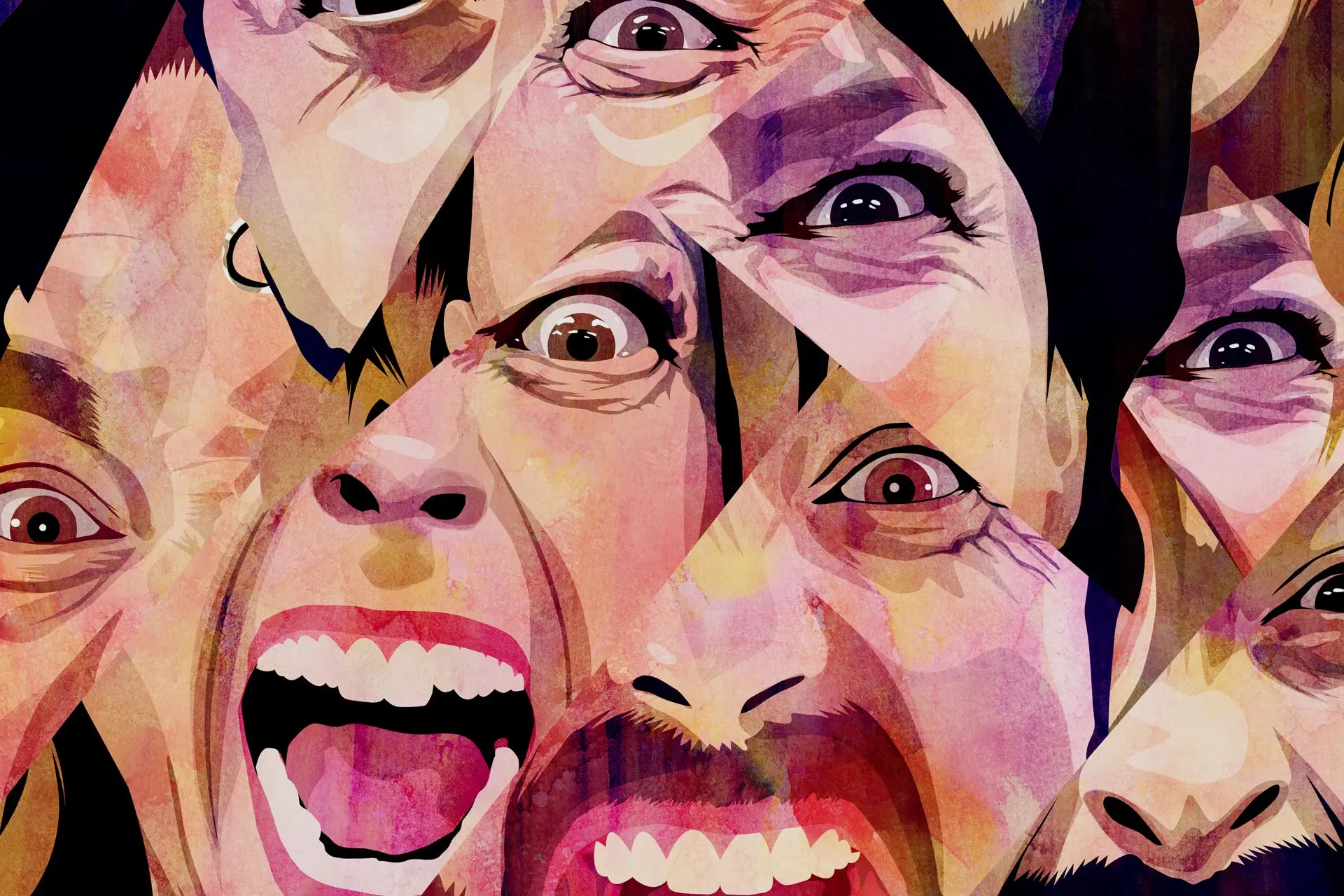 Gráfica de fondo de la obra "Lo crudo"